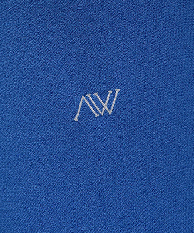 ANEW Golf Women Back Zipper Point Short Sweater in blue, featuring a stylish design with a back zipper and color-matching collar and sleeves.